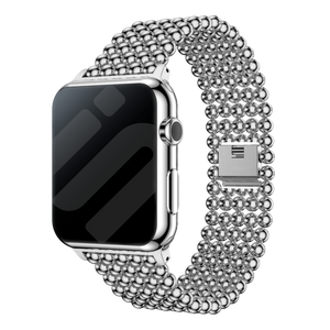 Apple Watch stalen kralen band (zilver)