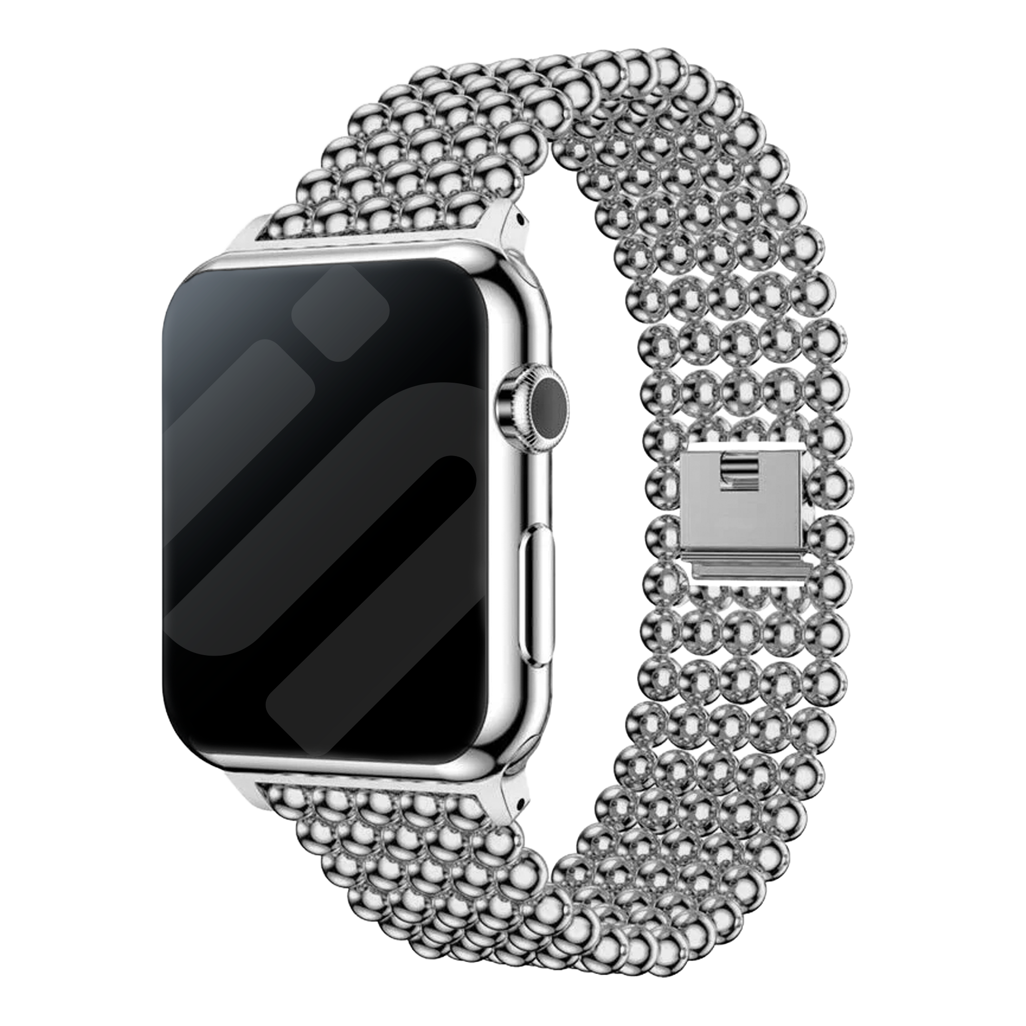 Apple Watch stalen kralen band (zilver)