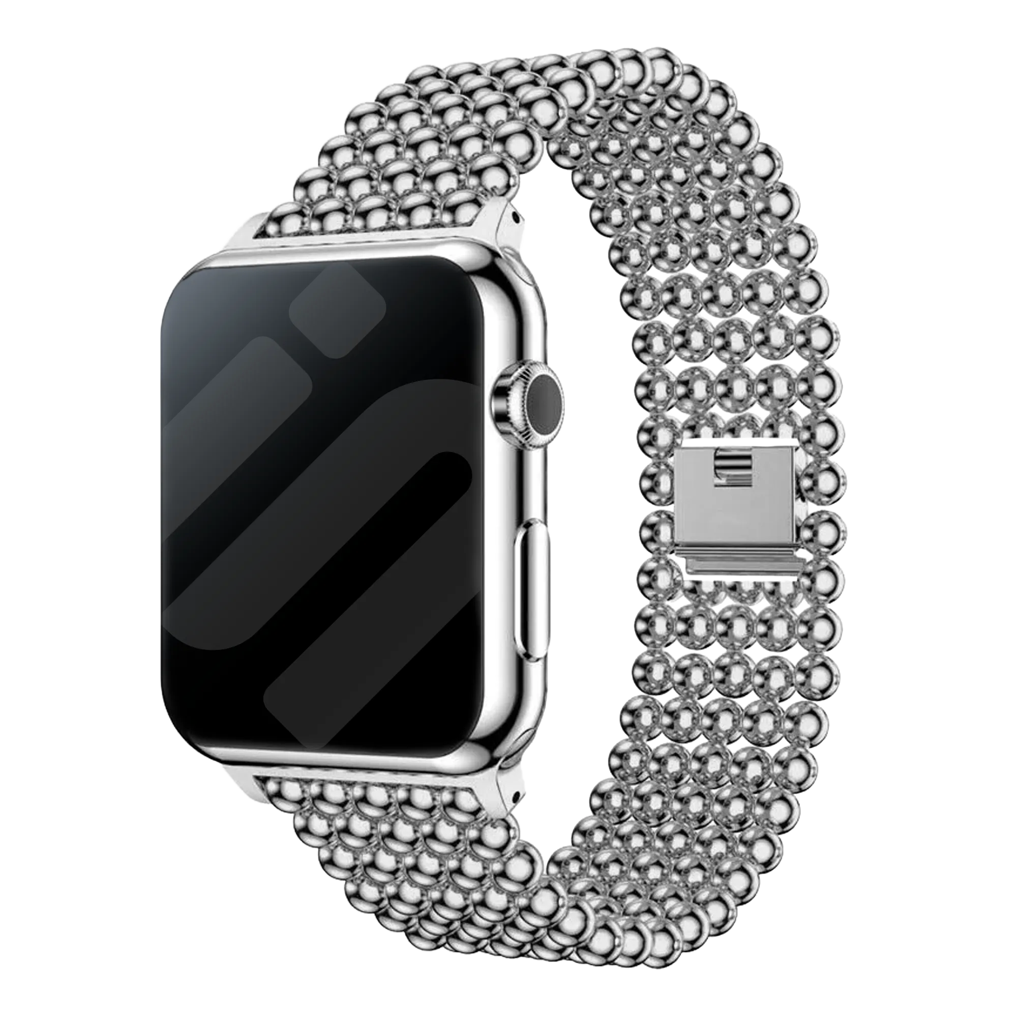 Apple Watch stalen kralen band (zilver)