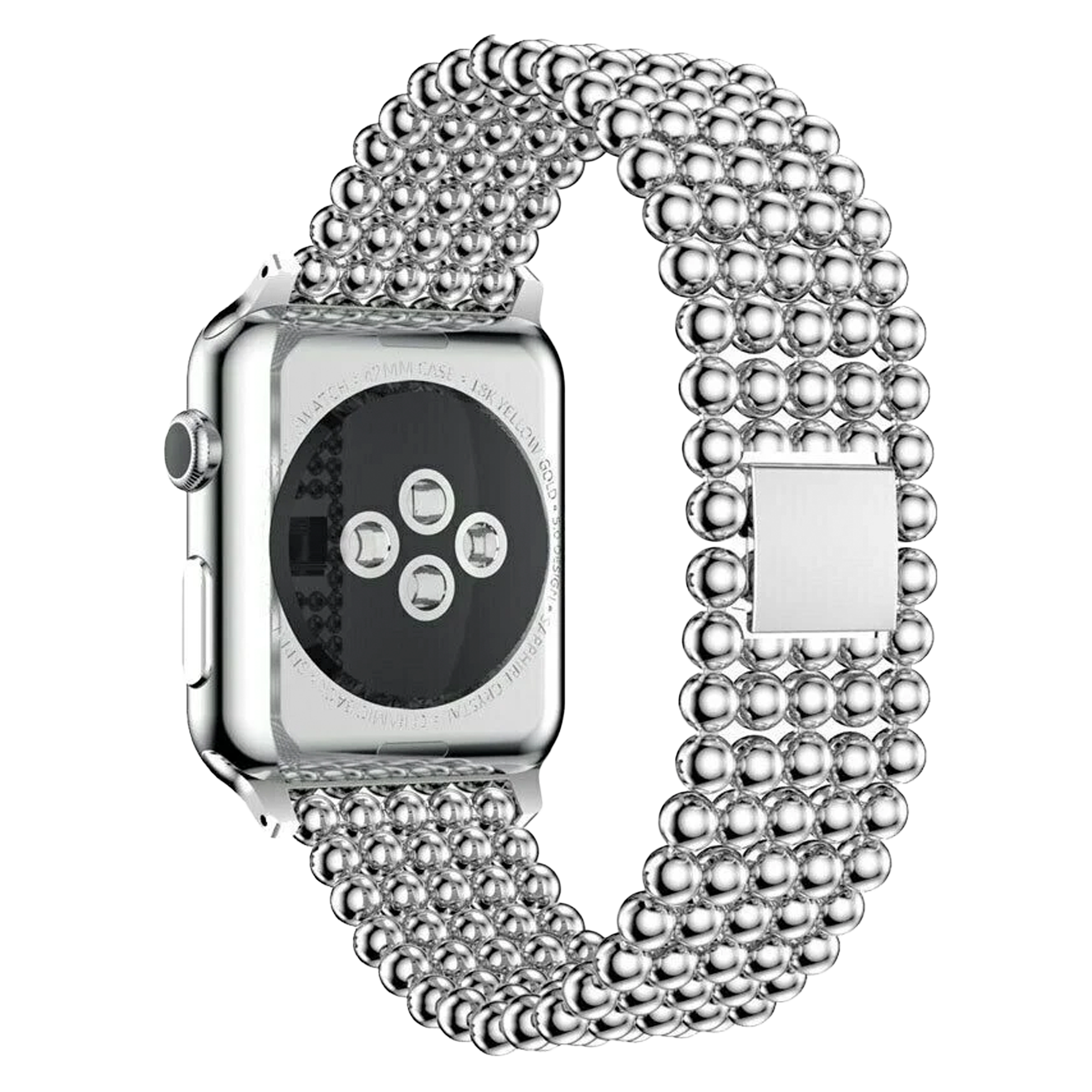 Apple Watch stalen kralen band (zilver)
