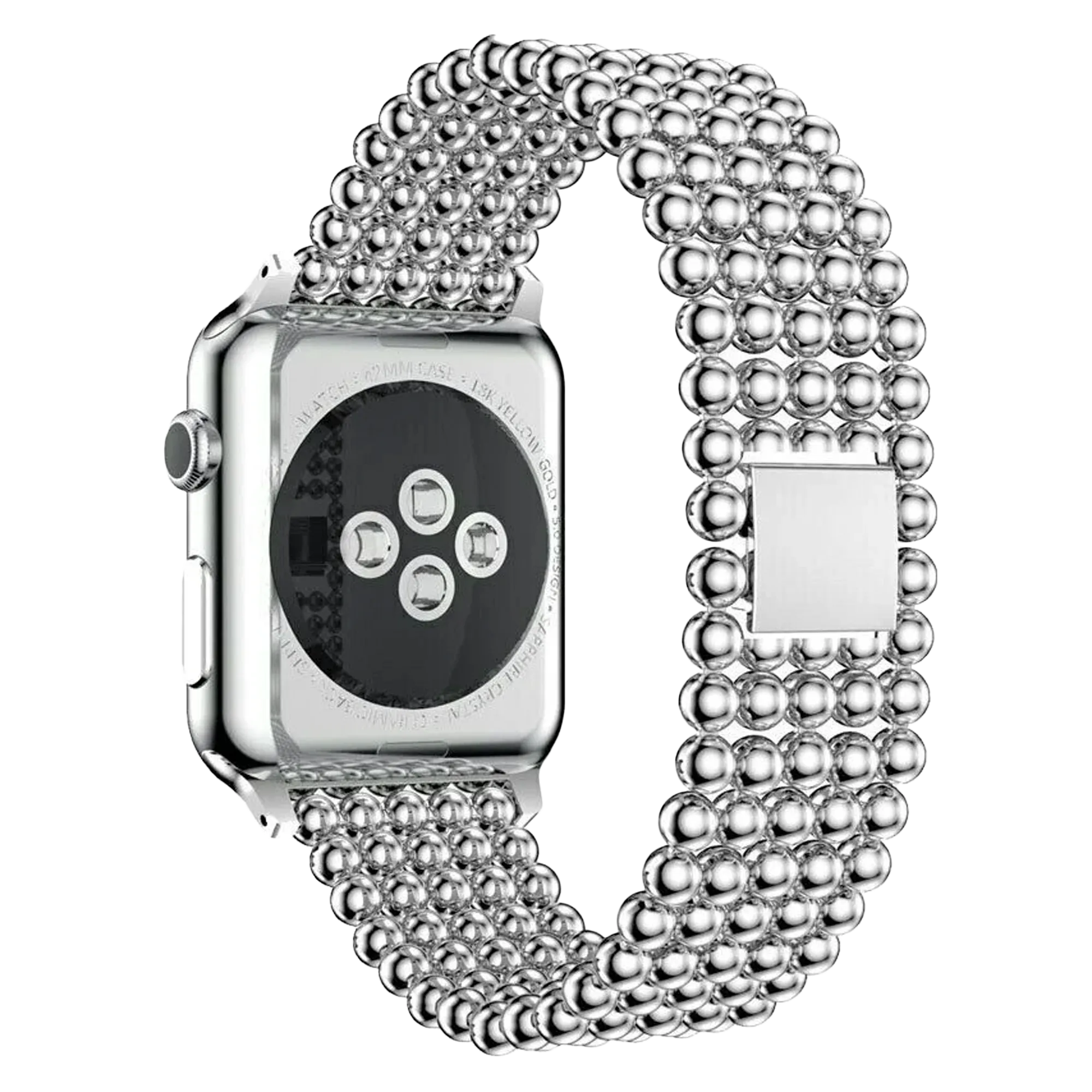 Apple Watch stalen kralen band (zilver)