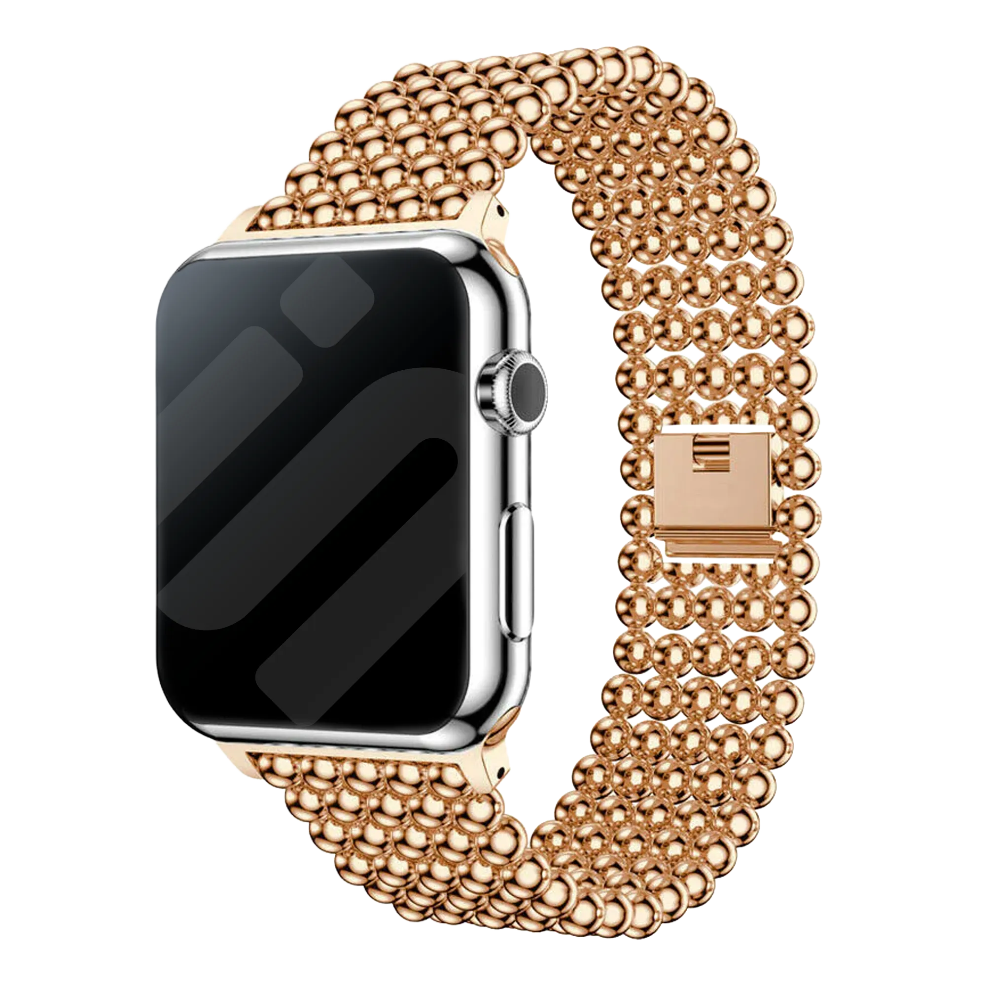 Apple Watch stalen kralen band (rosé goud)