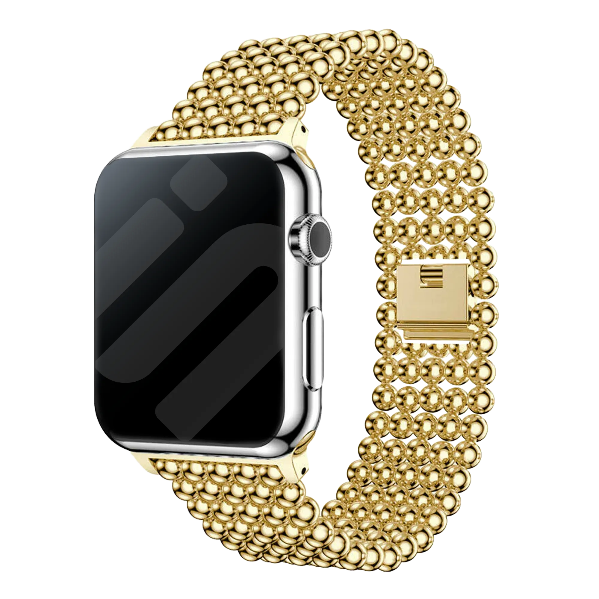 Apple Watch stalen kralen band (goud)