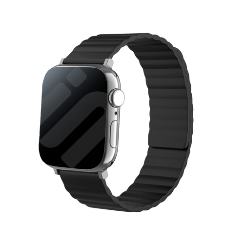 Apple Watch Magnetisches Silikonarmband (Schwarz)