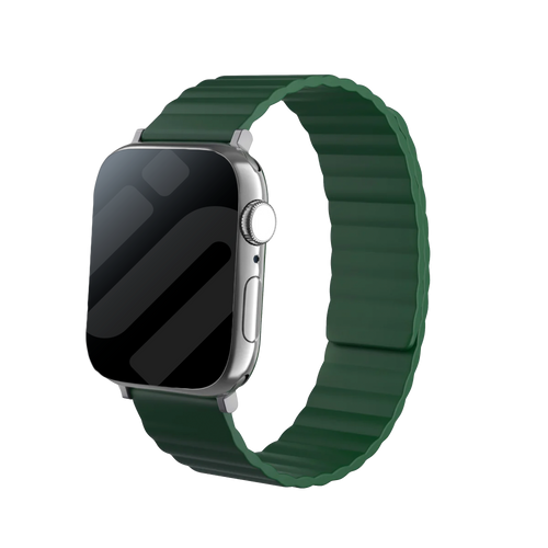 Bracelet silicone magnétique Apple Watch (vert)