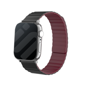 Correa silicona magnético Apple Watch (negro/rojo)