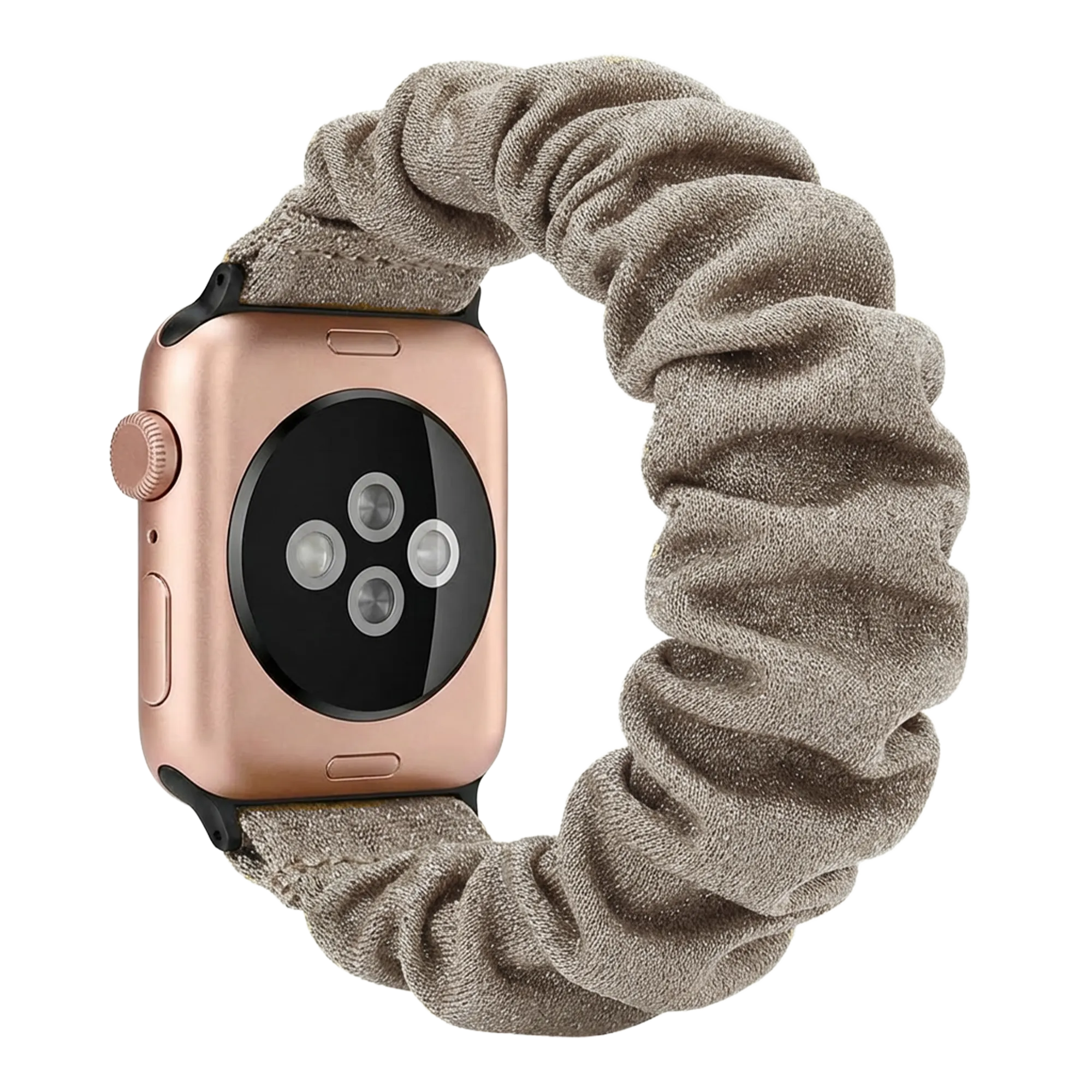 Apple Watch Scrunchie bandje (shiny beige)