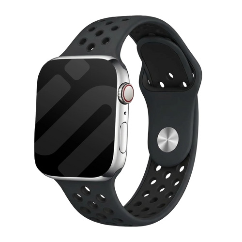Bracelet sport Apple Watch (gris foncé / noir)
