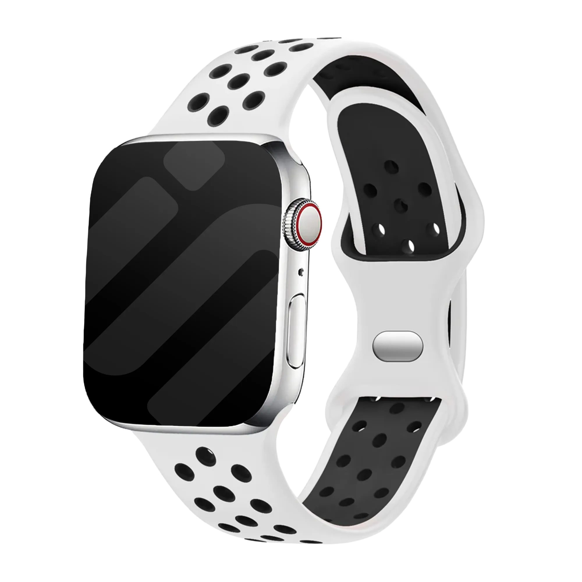 Apple Watch sport bandje (wit/zwart)
