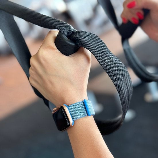 Correa nylon con hebilla Apple Watch (azul)