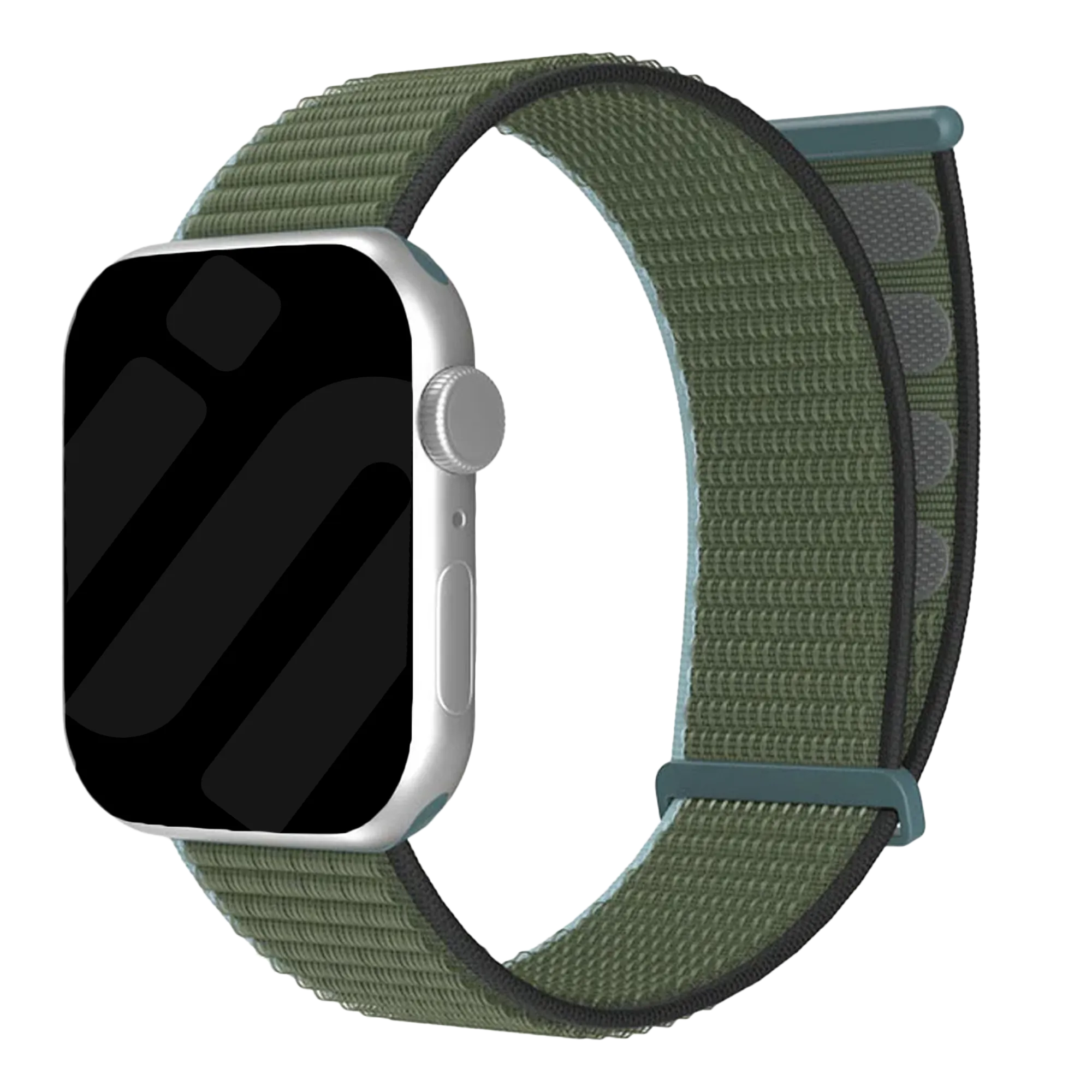 Apple Watch nylon loop bandje (olijfgroen)