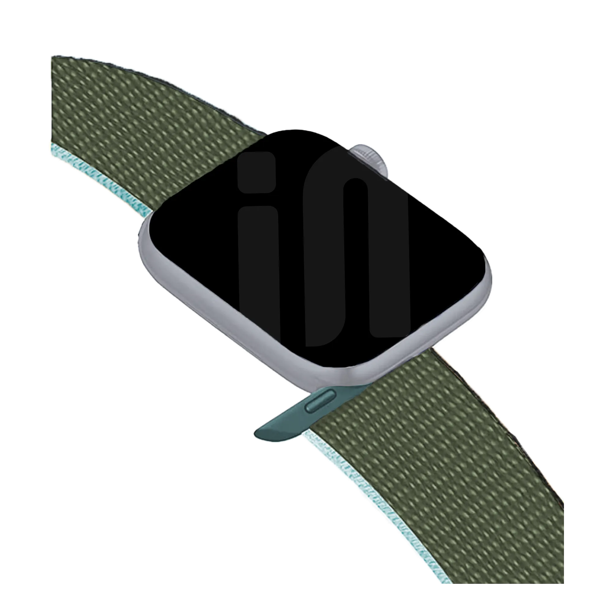 Apple Watch nylon loop bandje (olijfgroen)