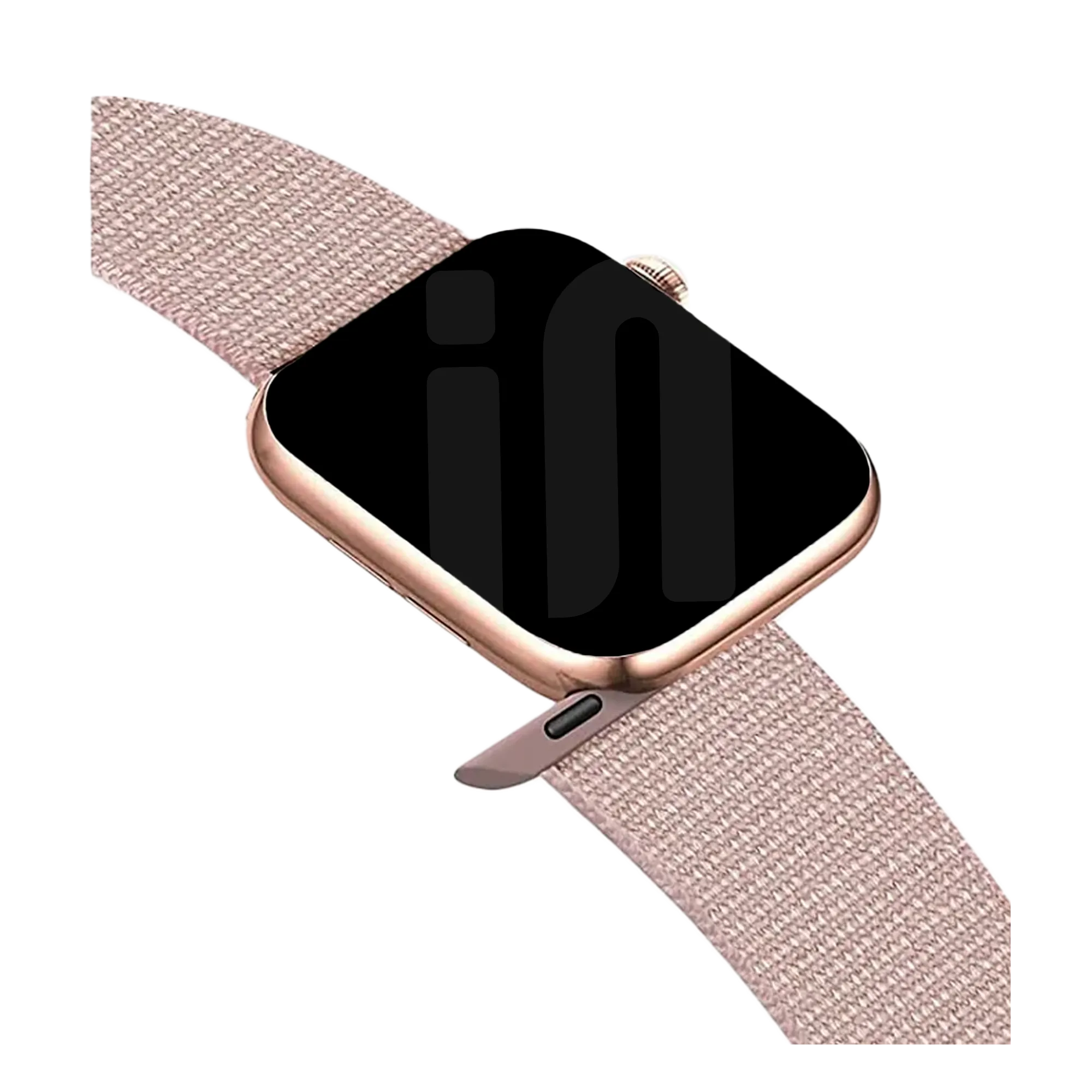 Apple Watch nylon loop bandje (lichtroze)