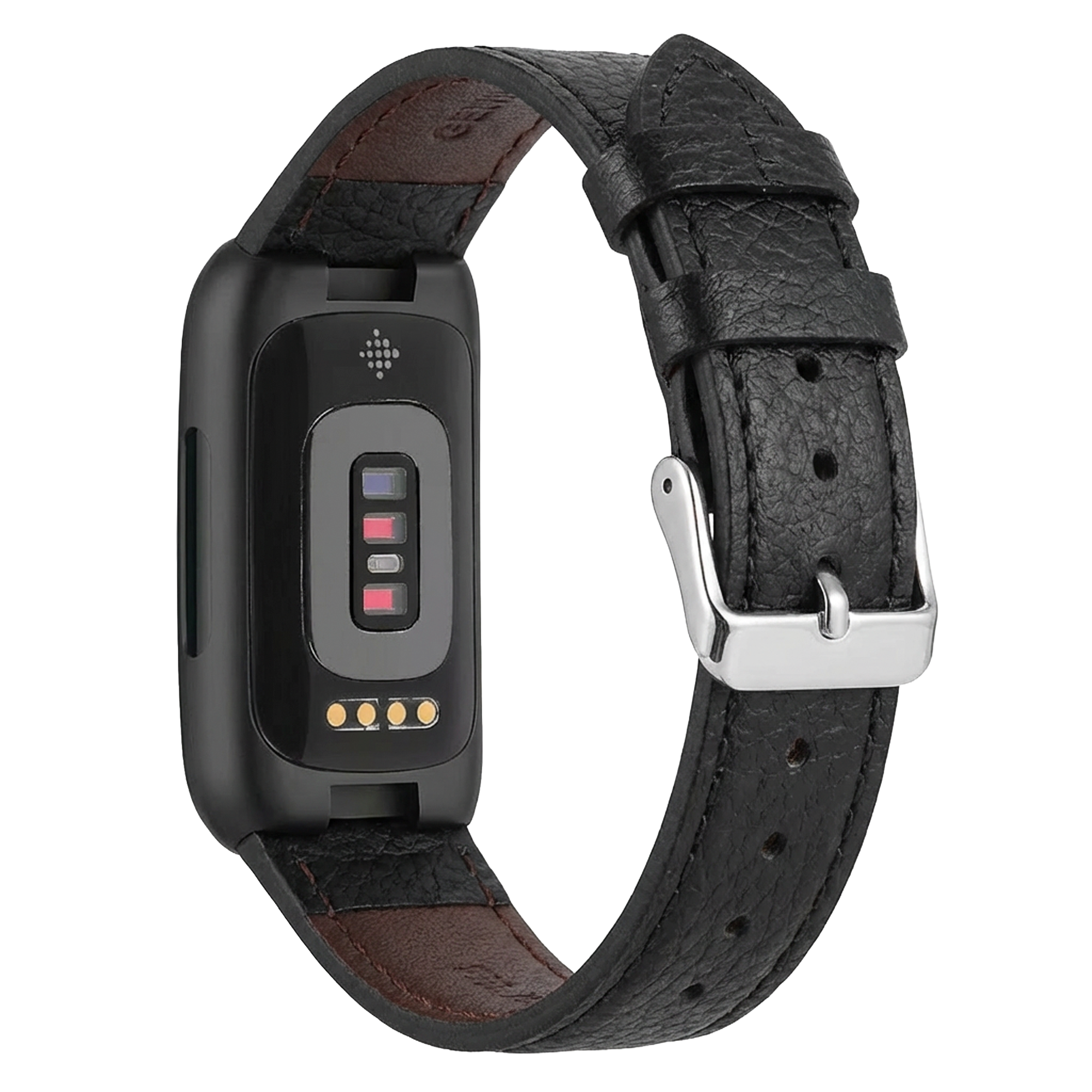 Fitbit Inspire 3 leren bandje (zwart)