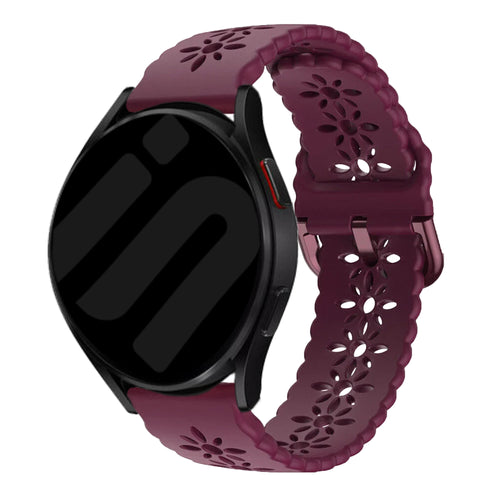 Correa de silicona con relieve Amazfit Bip U (Pro) (bordeos)