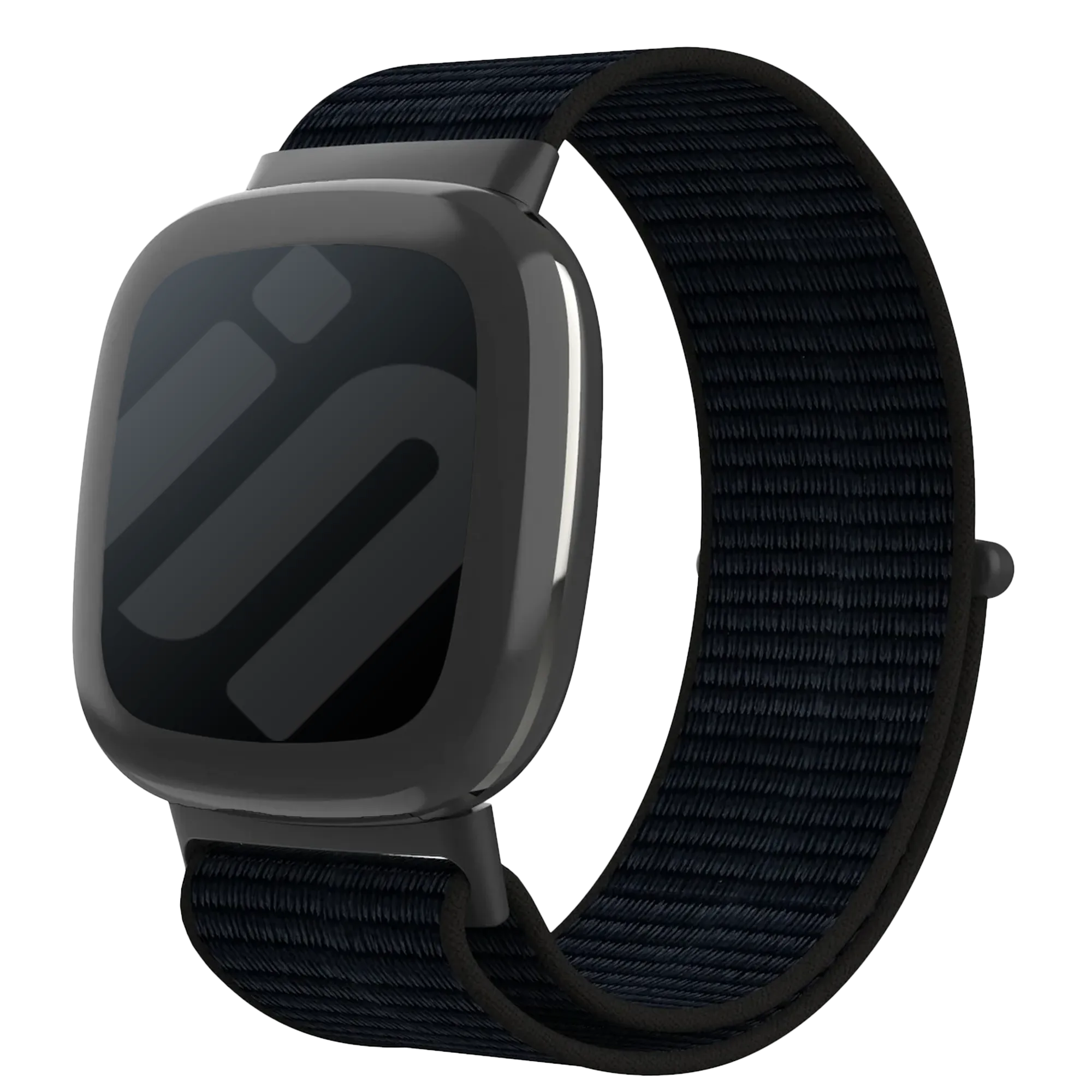 Fitbit Versa 4 nylon bandje (zwart)