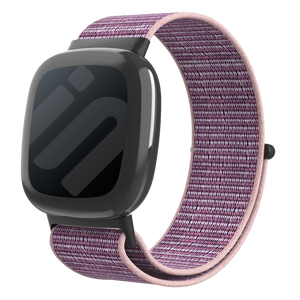 Fitbit Versa 4 Nylon Strap (Pink/Purple)