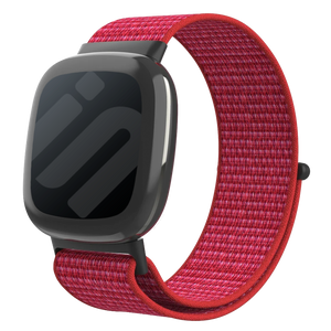 Fitbit Versa 4 Nylon Strap (Red)