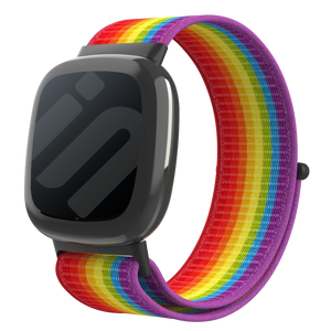 Fitbit Versa 4 Nylon Strap (Rainbow)