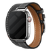 Apple Watch Double Tour Lederarmband (Schwarz)