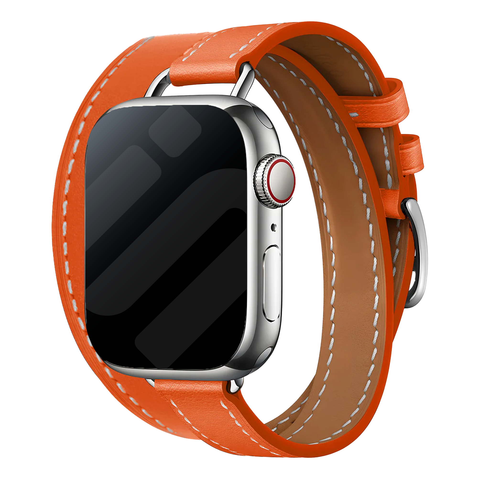 Apple Watch Double Tour Lederarmband (Orange)