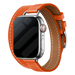 Apple Watch Double Tour Lederarmband (Orange)