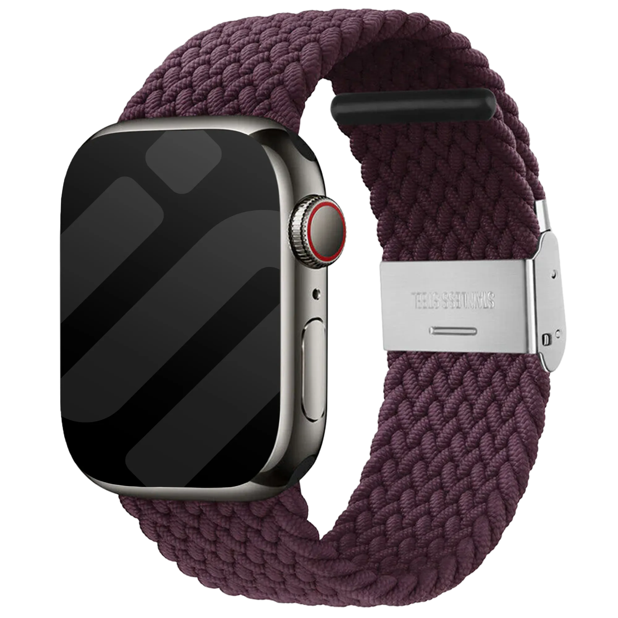 Apple Watch gevlochten bandje (dark cherry)