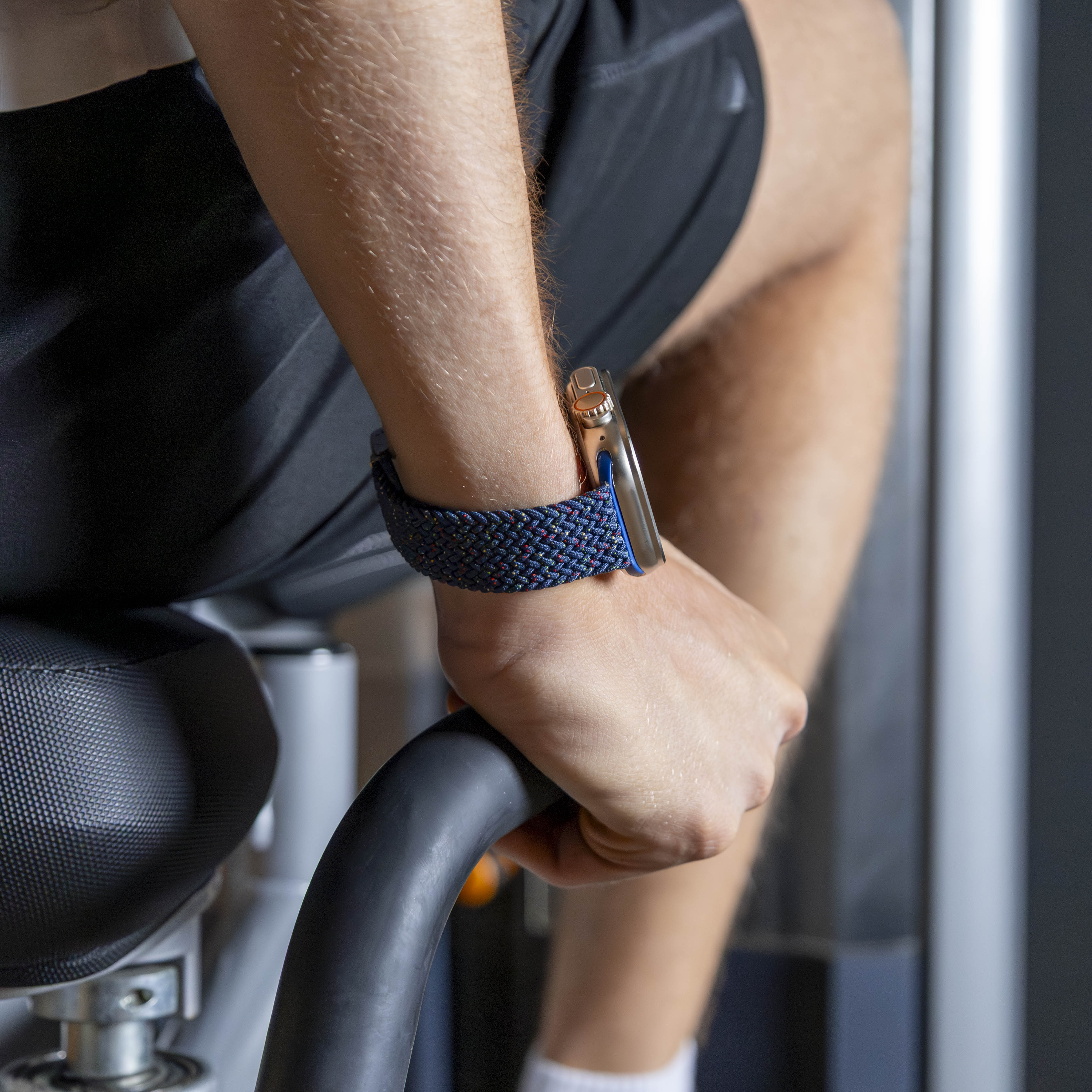 Apple Watch geflochtenes Armband (Grau-Blau mischen)