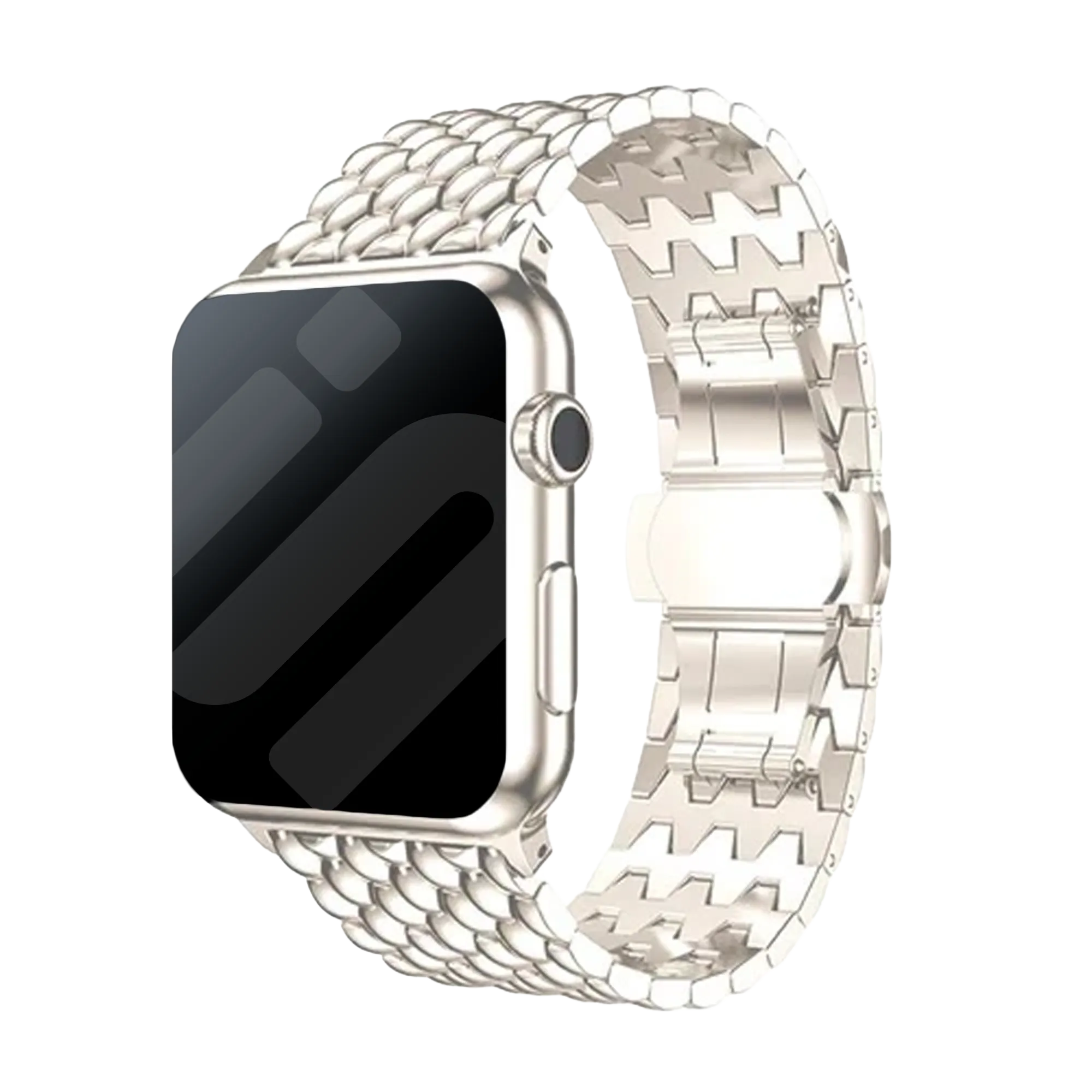 Apple Watch stalen draak bandje (sterrenlicht)