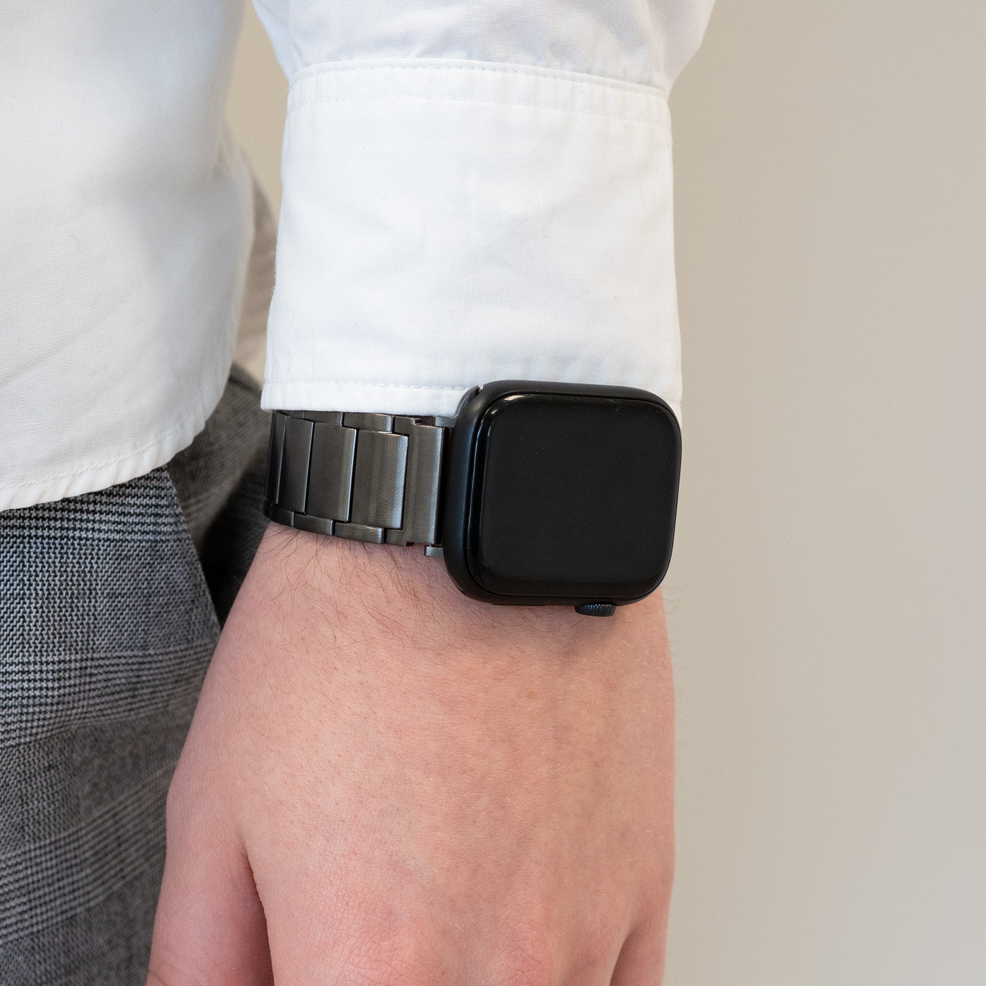 Bandz Apple Watch Titan-Gliederarmband (Graphit)