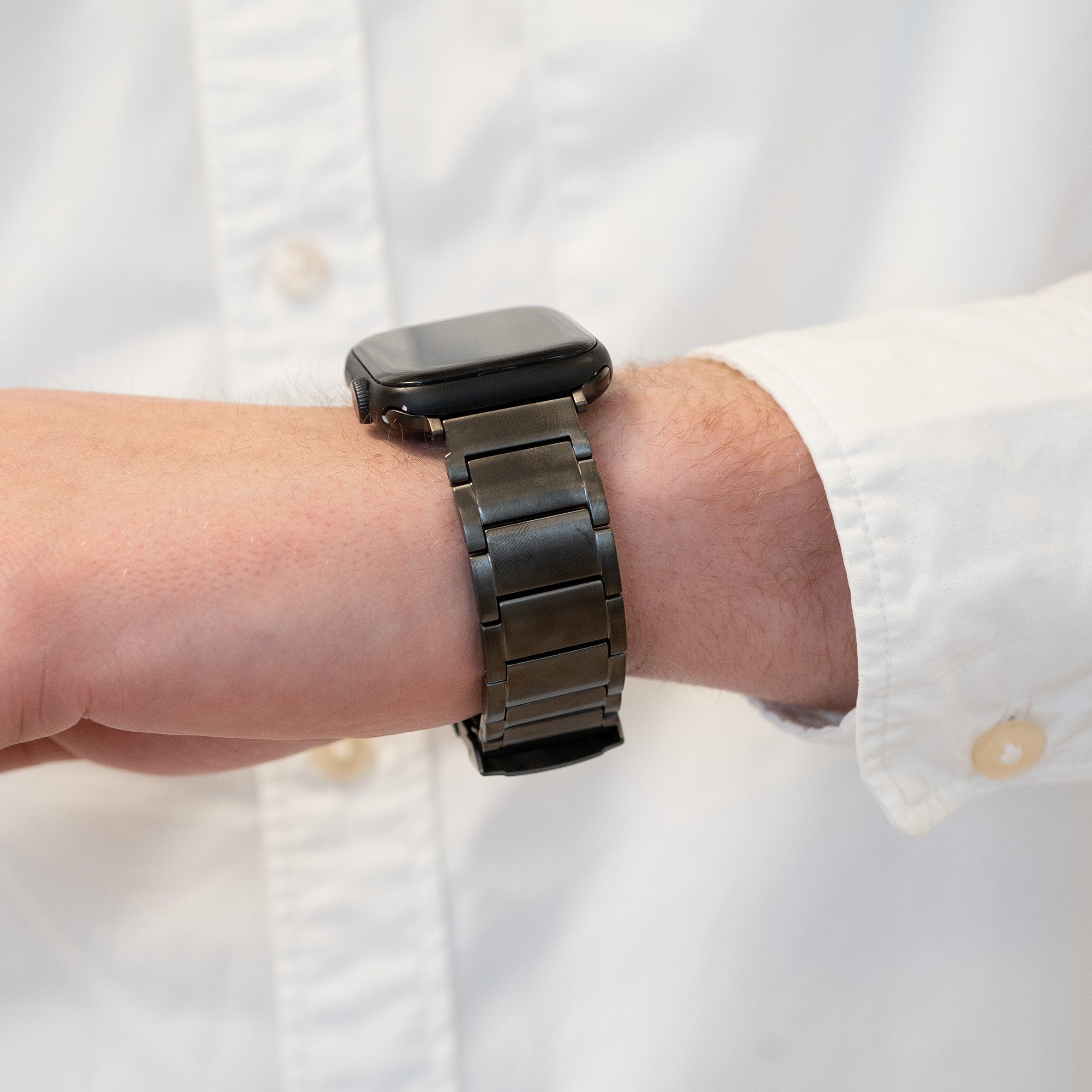 Bandz Apple Watch Titan-Gliederarmband (Graphit)