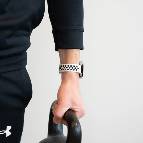 Bandz Levowatch Tiny Sport Strap 'Deluxe' (White/Black)