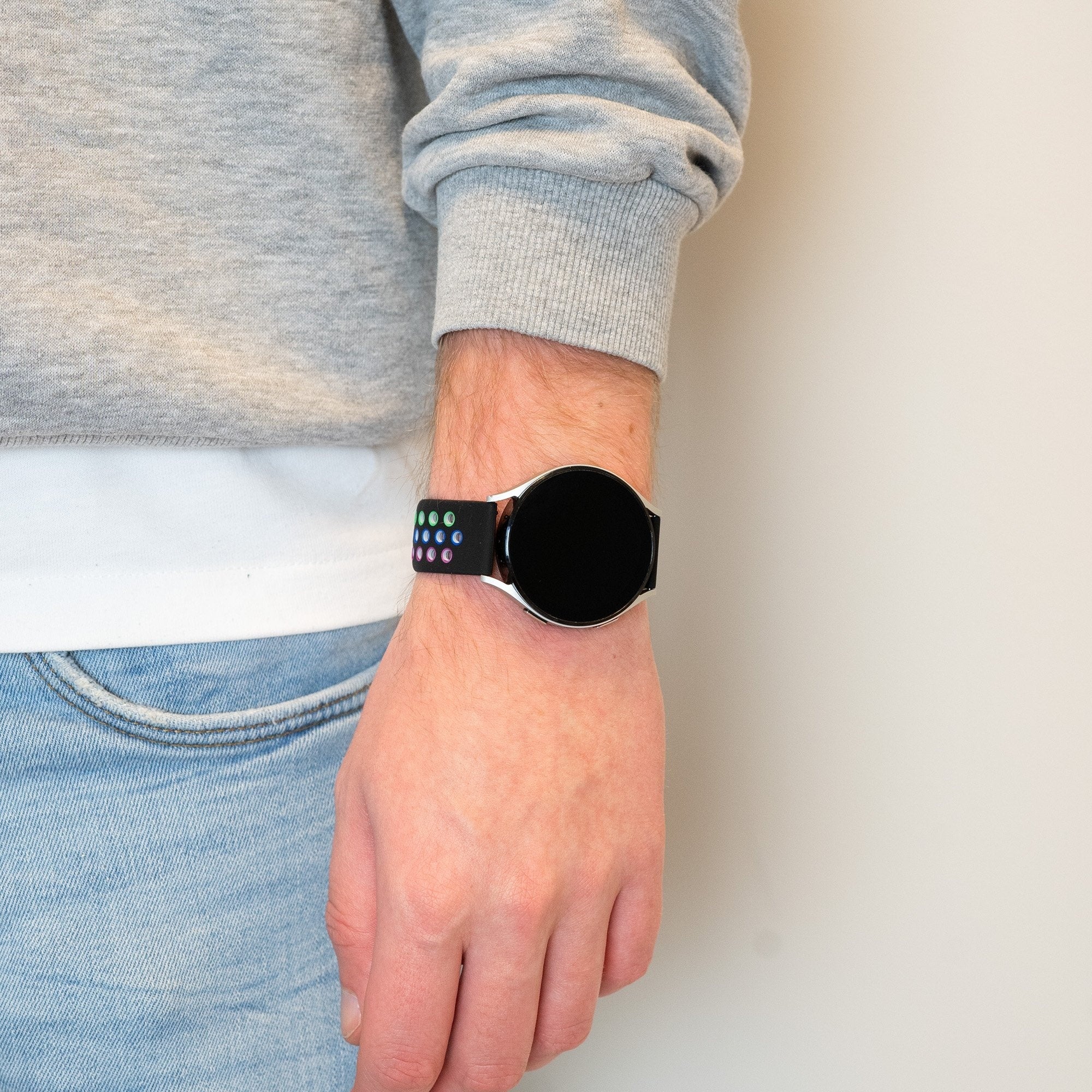 Bandz Correa depotiva 'Deluxe' Coros Apex 42mm (negro/arcoiris)