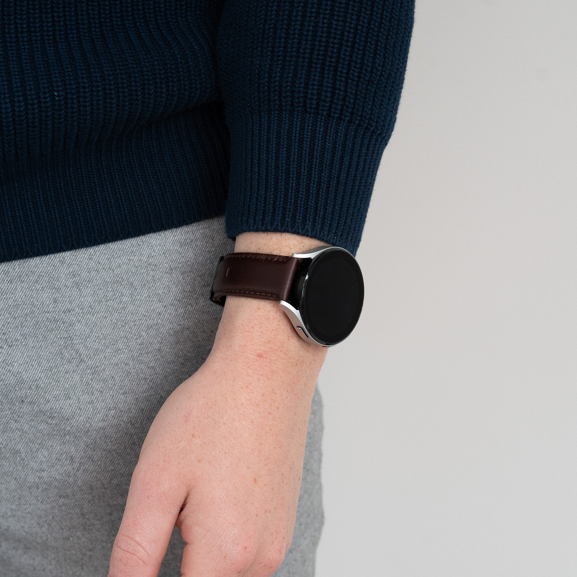 Bandz Samsung Galaxy Watch 4 Classic 46mm Leather Strap 'Classic' (Dark Brown)