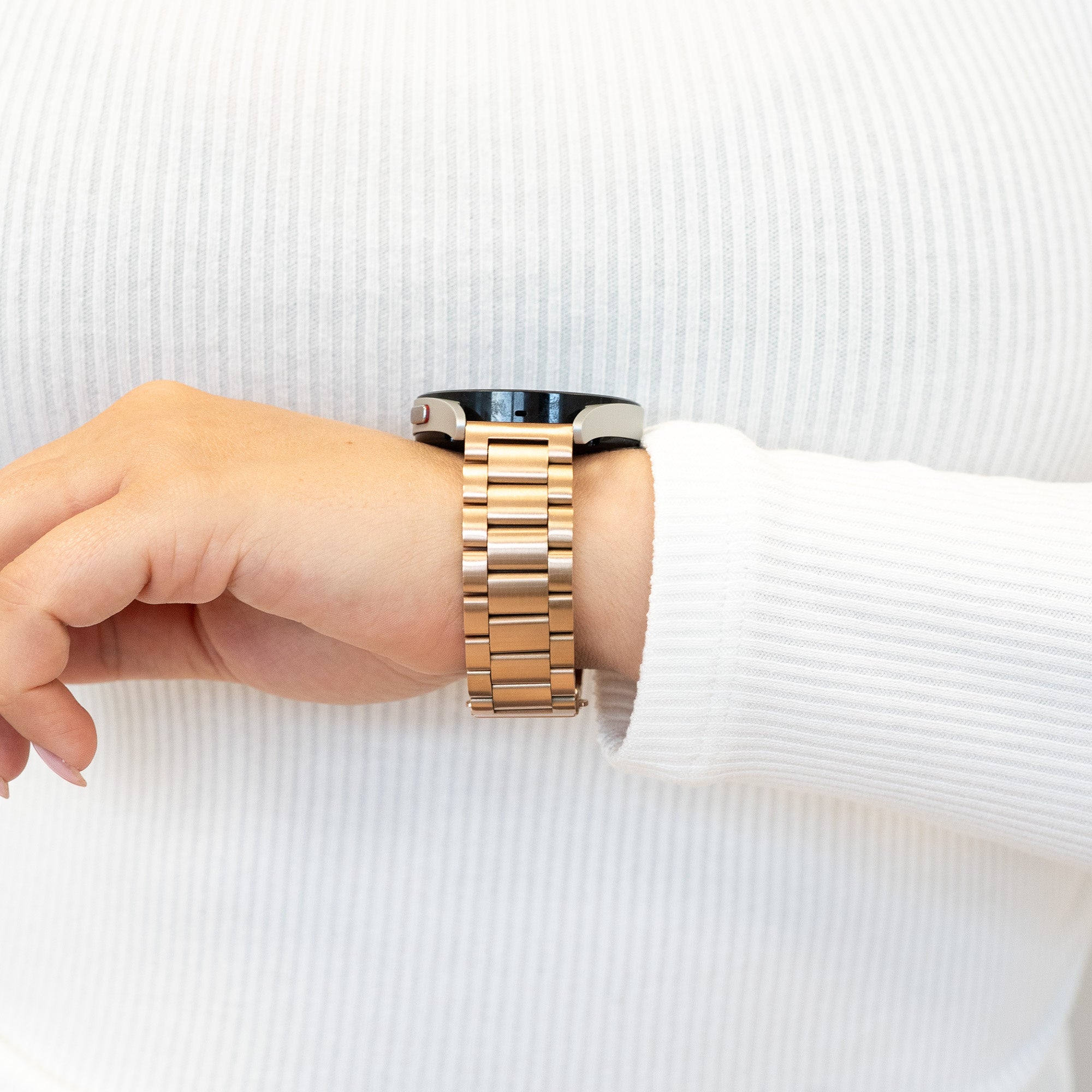 Bandz Samsung Galaxy Watch 3 41mm klassisches Stahlarmband (Roségold)
