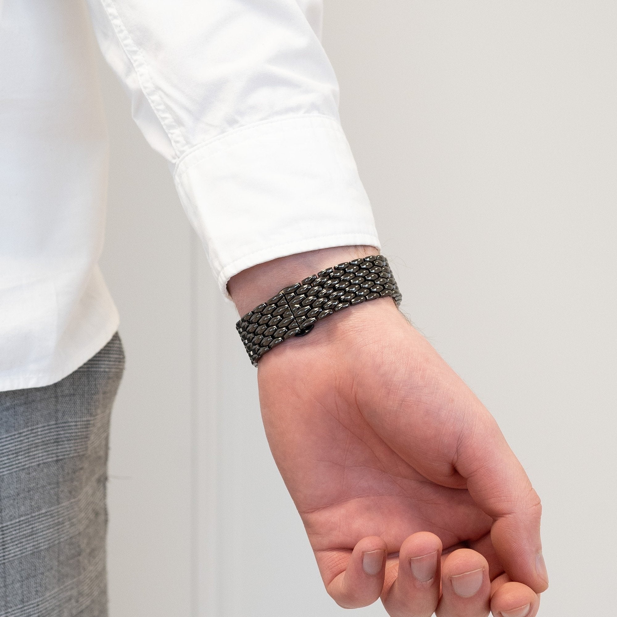 BandzCorrea acero 'Dragon' Coros Apex 2 Pro (negro)