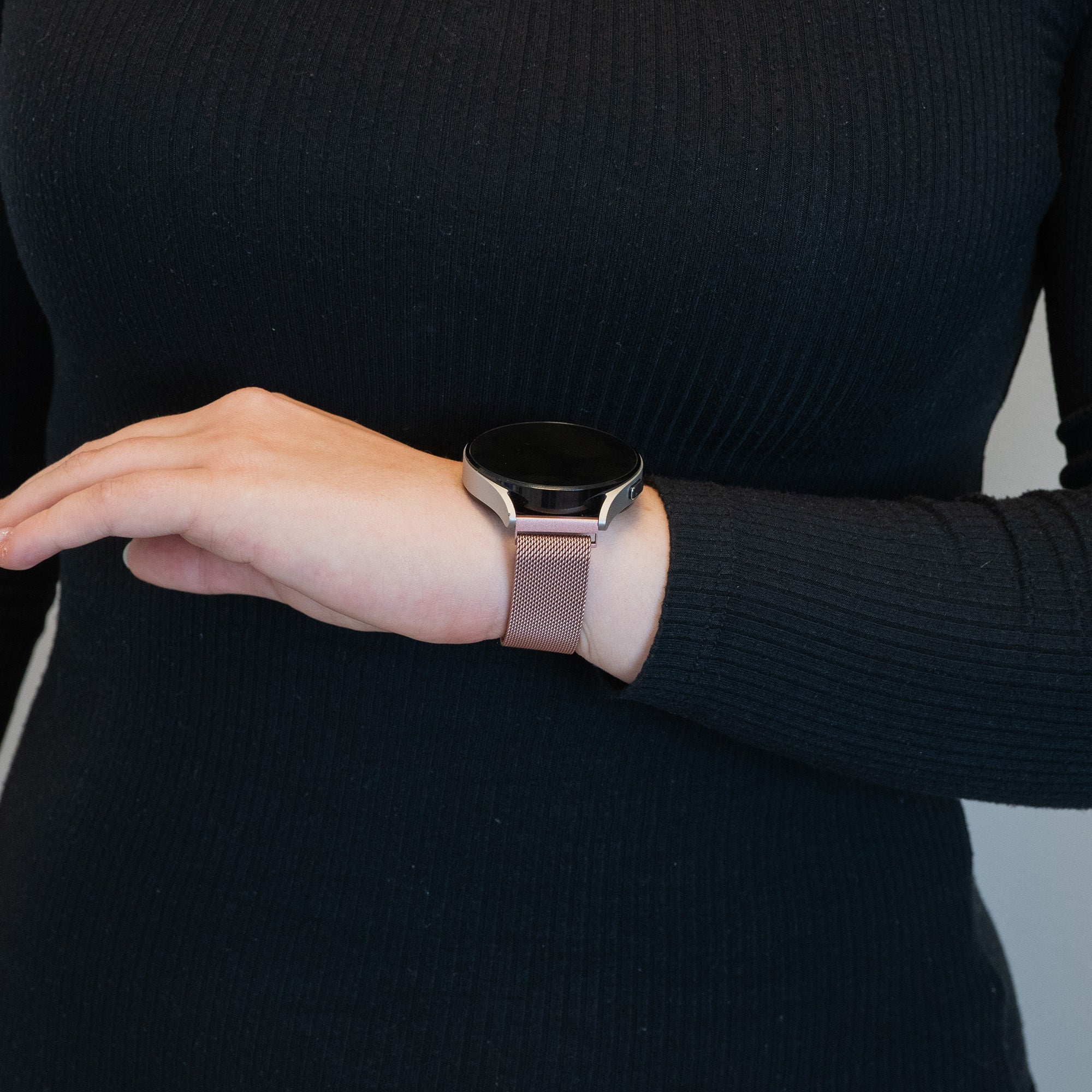 Bandz Amazfit Active 2 Milanese Loop Strap (Pink)
