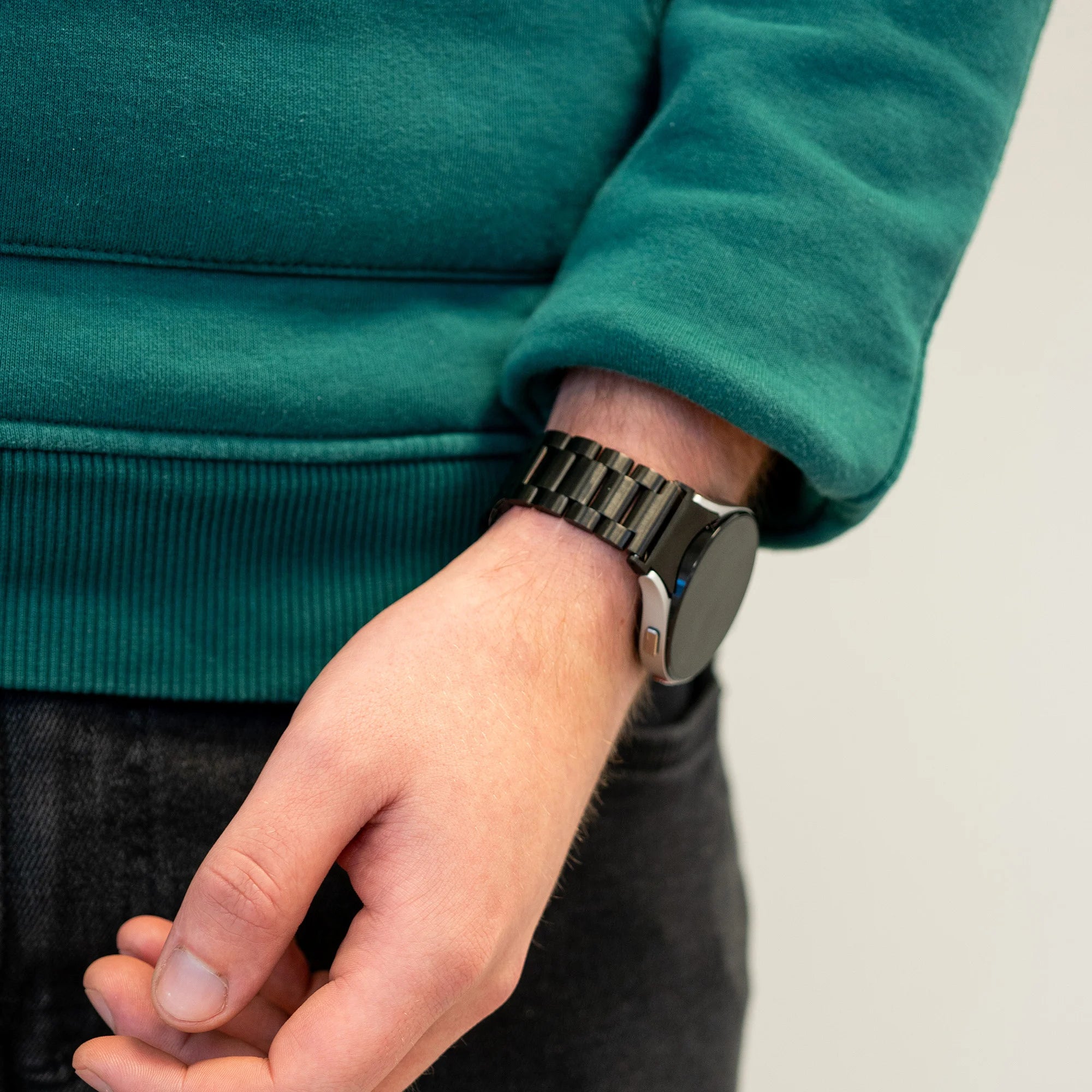Bandz Samsung Galaxy Watch 6 - 40mm klassisches Stahlarmband (Schwarz)