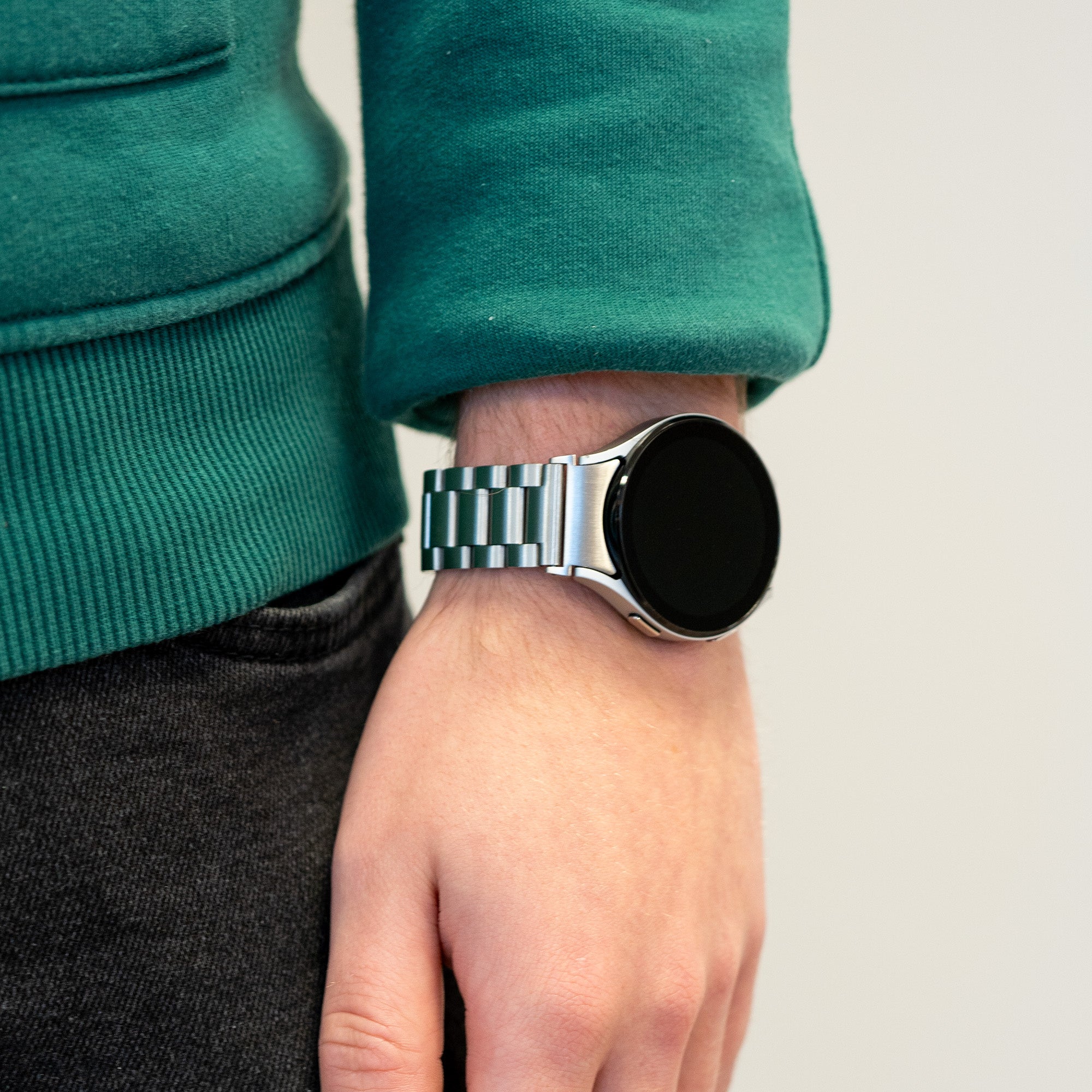 Bandz Samsung Galaxy Watch 6 - 40mm klassisches Stahlarmband (Silber)
