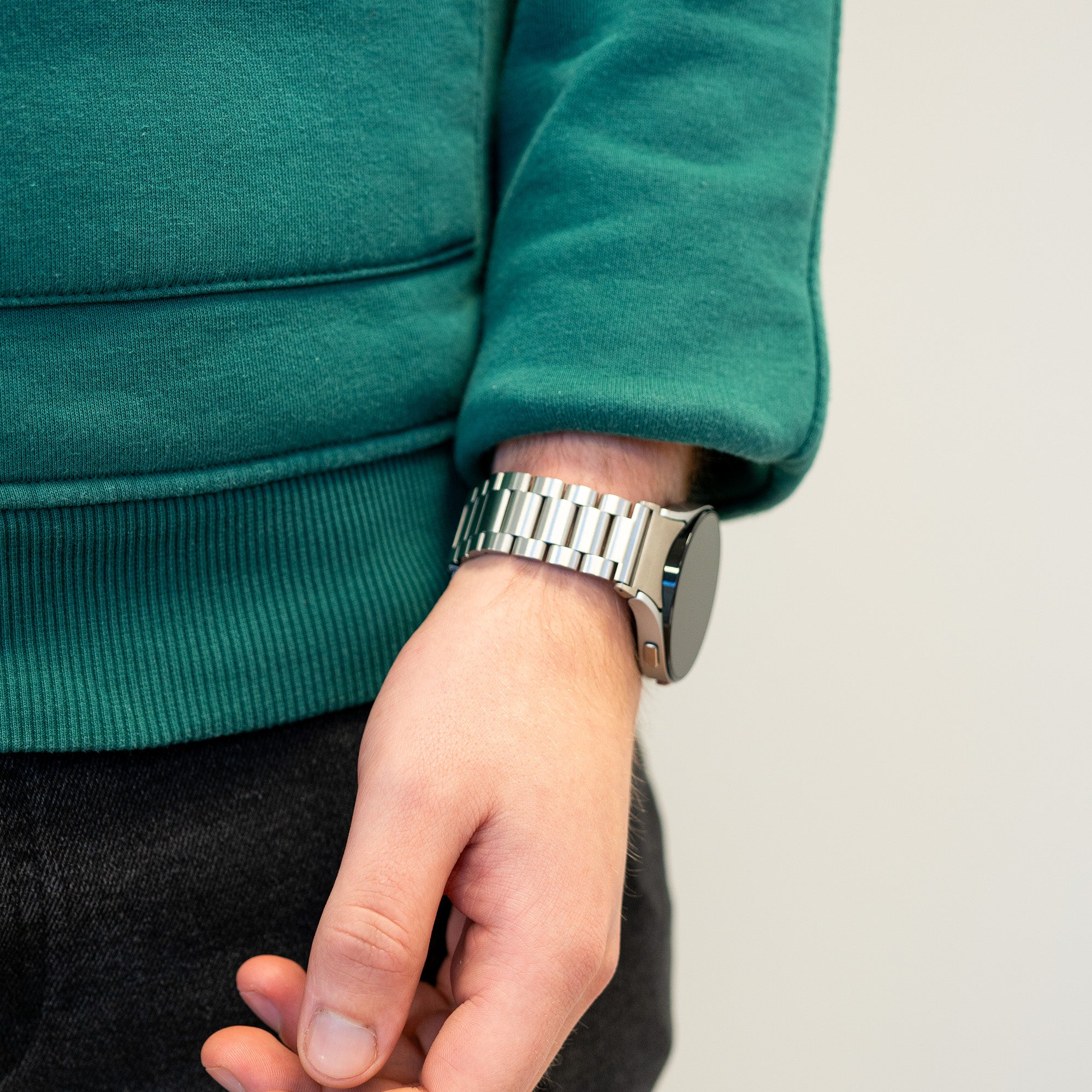 Bandz Samsung Galaxy Watch 6 - 40mm klassisches Stahlarmband (Silber)