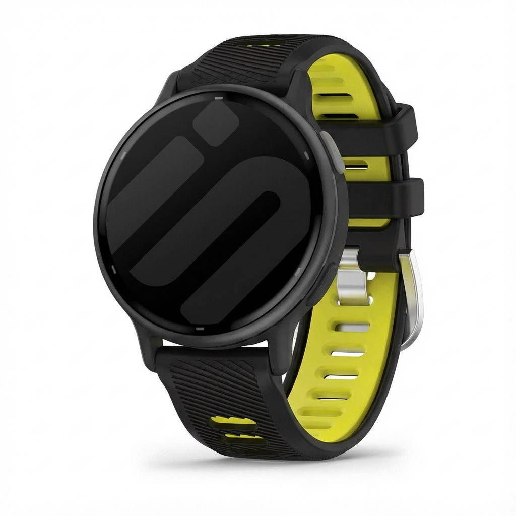 Correa deportiva con hebilla Garmin Vivoactive 5 (negro/amarillo)