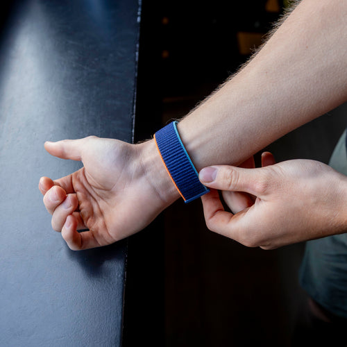 Bandz Apple Watch Nylonarmband 'Classic' (Dunkelblau Mischung)