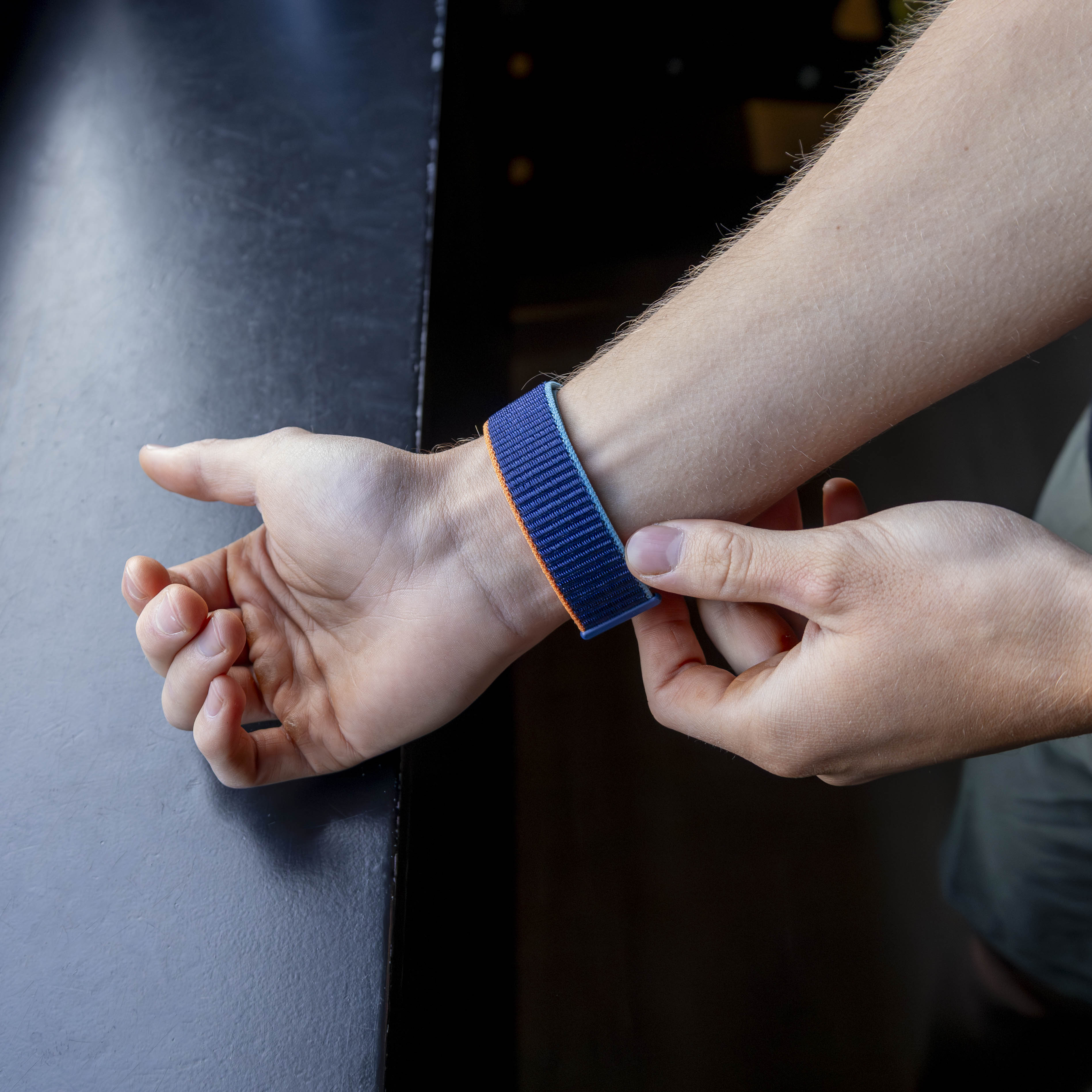 Bandz Apple Watch Nylonarmband 'Classic' (Dunkelblau Mischung)