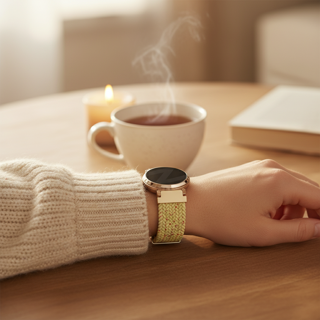 Bandz Garmin Lily 2 Braided Nylon Strap (Beige Mix)