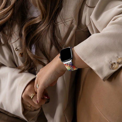 Correa trenzada con hebilla-D Xiaomi Smart Band 10 Pro (arcoíris)