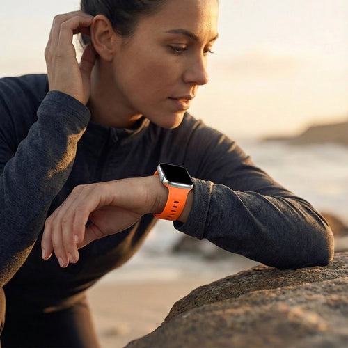 Bandz Apple Watch Ultra Silikonarmband 'Outdoor' (Orange)