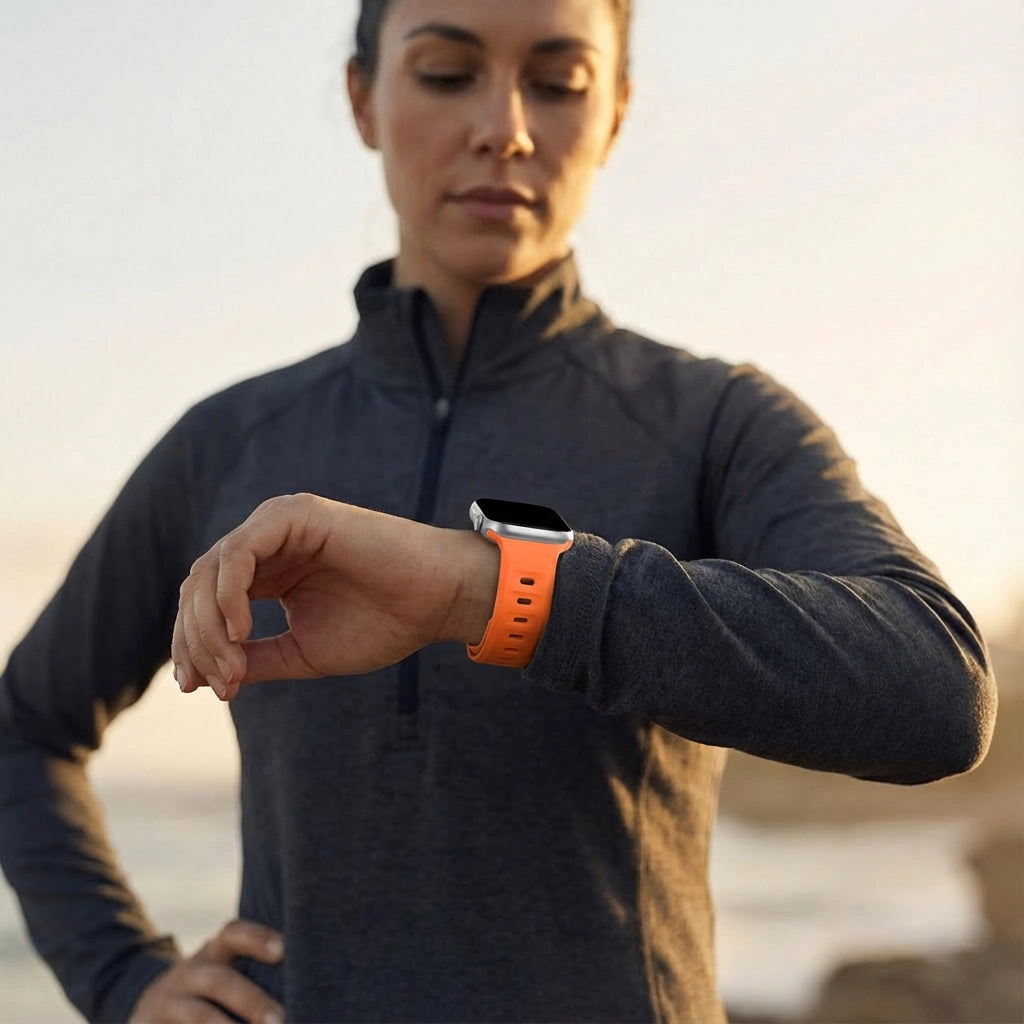 Bandz Apple Watch Ultra Silikonarmband 'Outdoor' (Orange)