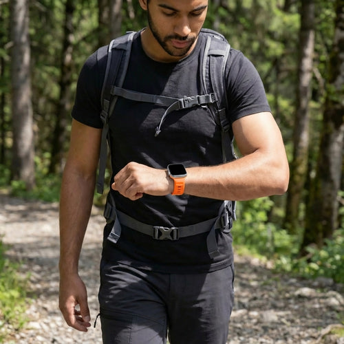 Bandz Apple Watch Ultra Silikonarmband 'Outdoor' (Orange)