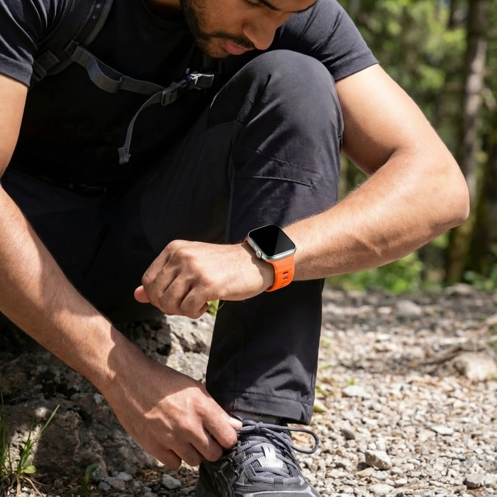 Bandz Apple Watch Ultra Silikonarmband 'Outdoor' (Orange)