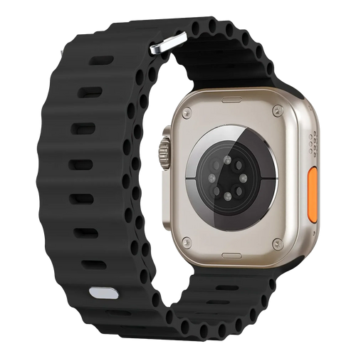 Apple Watch Ocean bandje met druksluiting (zwart)